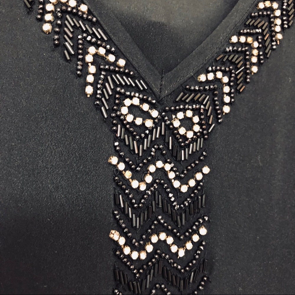 ROMEO & JULIET Black Embellished Top - Picture 2 of 4